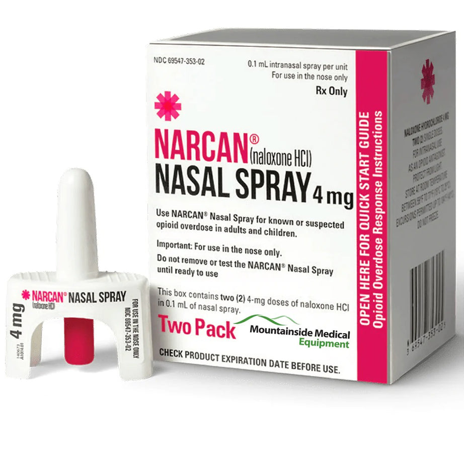 NARCAN (Naloxone) RX (CLIA or NPI Required) Nasal Spray 4mg Single Dose Opioid Overdose Emergency Treatment - 2ct