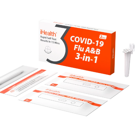 IHEALTH COVID-19 Flu A&B 3-in-1 test kit