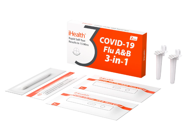 IHEALTH COVID-19 Flu A&B 3-in-1 test kit